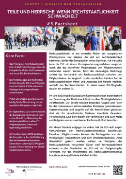 Fact Sheet Rechtsstaatlichkeit